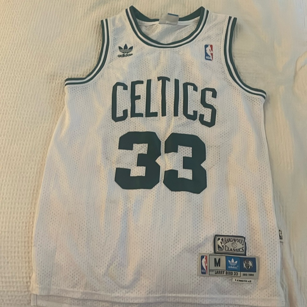 Larry Bird throwback Celtics jersey